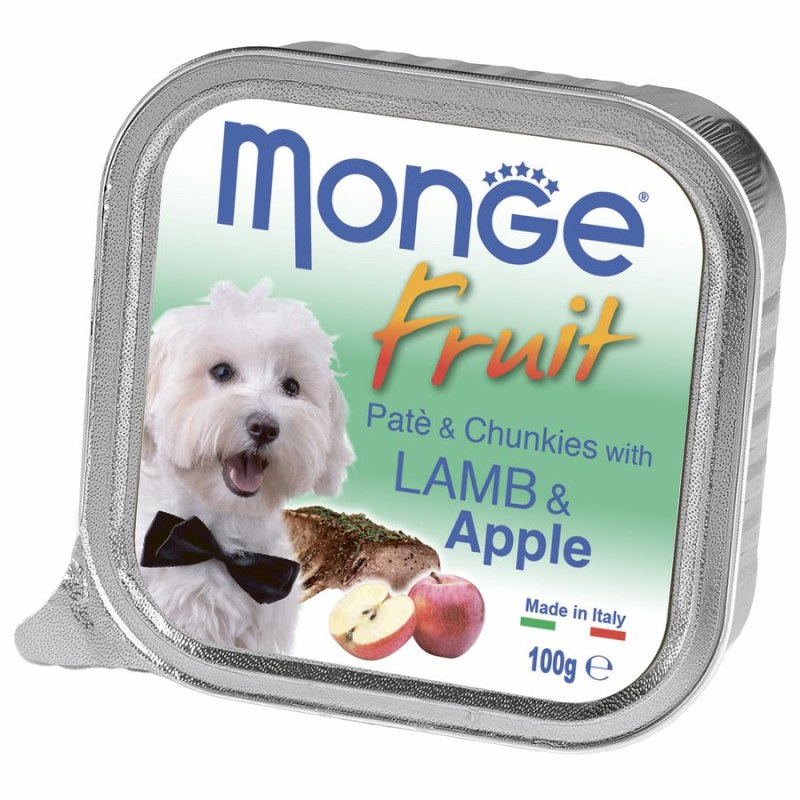 Корм для собак Monge Fruit ягненок с яблоком 100г