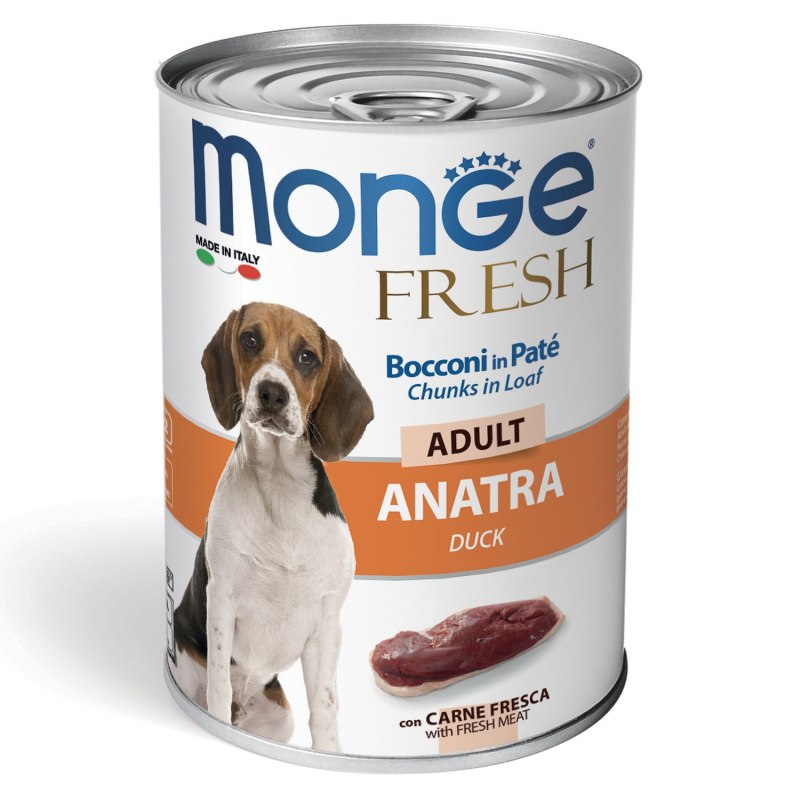 Monge Dog Fresh chunks in Loaf консервы для собак мясной рулет из ягненка 400г