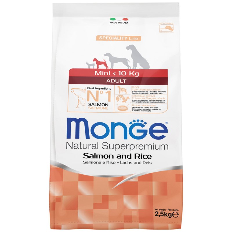 Monge Dog Speciality Mini сух.д/собак 2,5кг лосось+рис