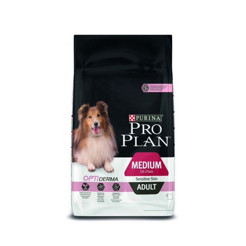 PROPLAN Medium Adult sensitive Skin для взрослых собак средних пород "лосось" 7 кг.