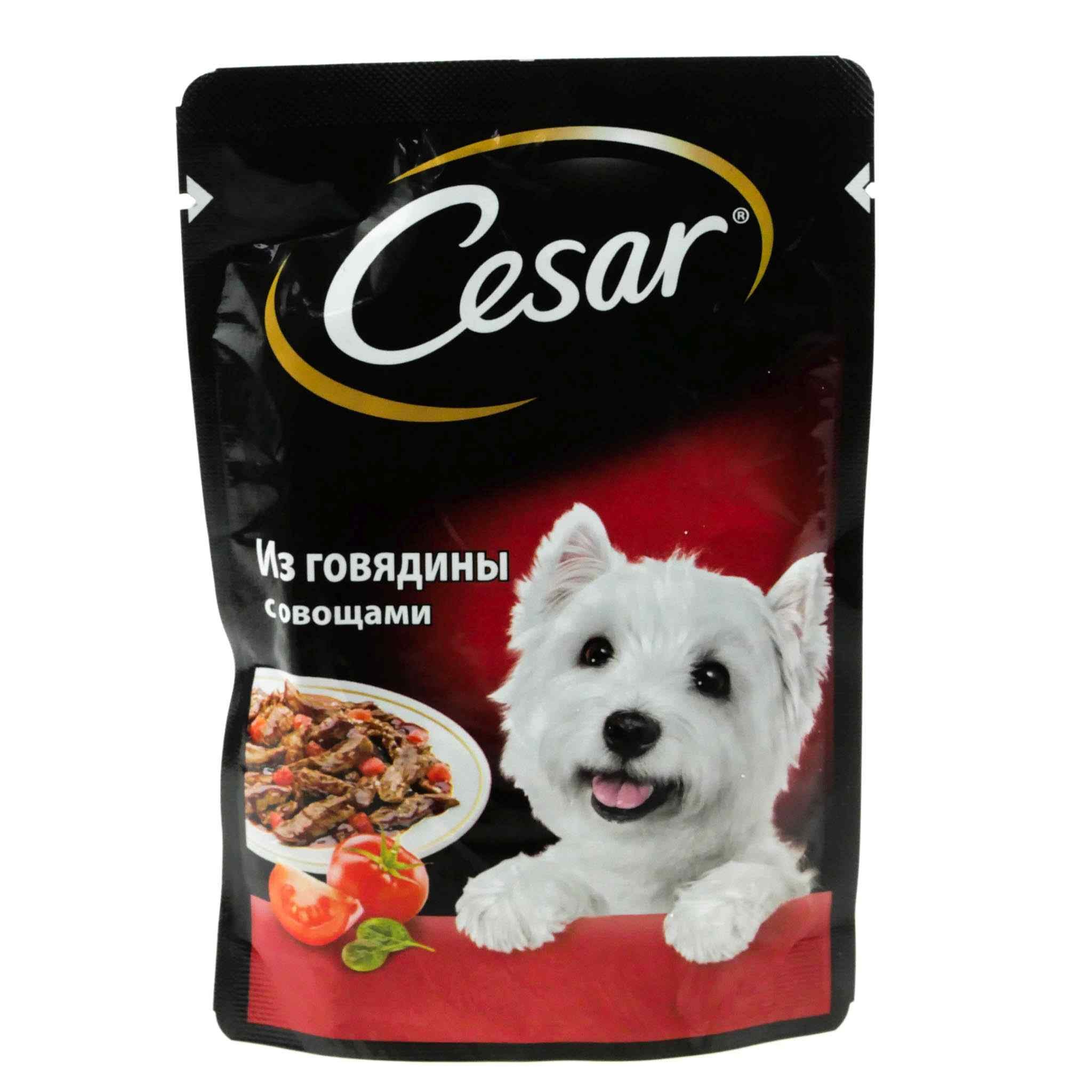Корм для собак челябинск. Корм говядина с овощами Cesar 85г. Cesar корм для собак говядина с овощами 85г. Cesar корм для собак 85 г говядина.