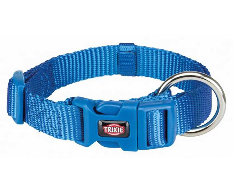Trixie ошейник Premium m-l 35-55см/20мм синий