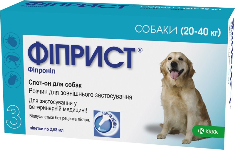 Капли для собак от клещей Фиприст спот он