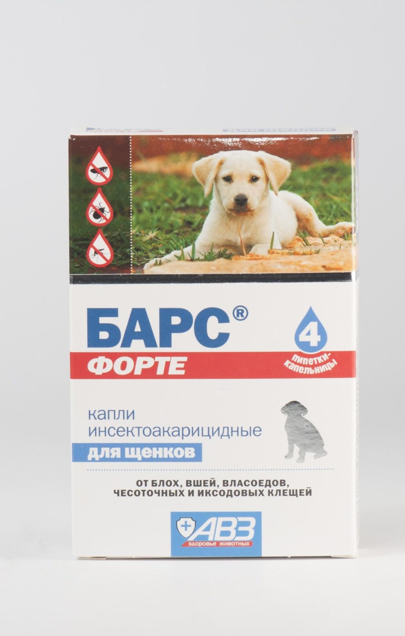 Капли инсектоакарицидные Барс форте для собак