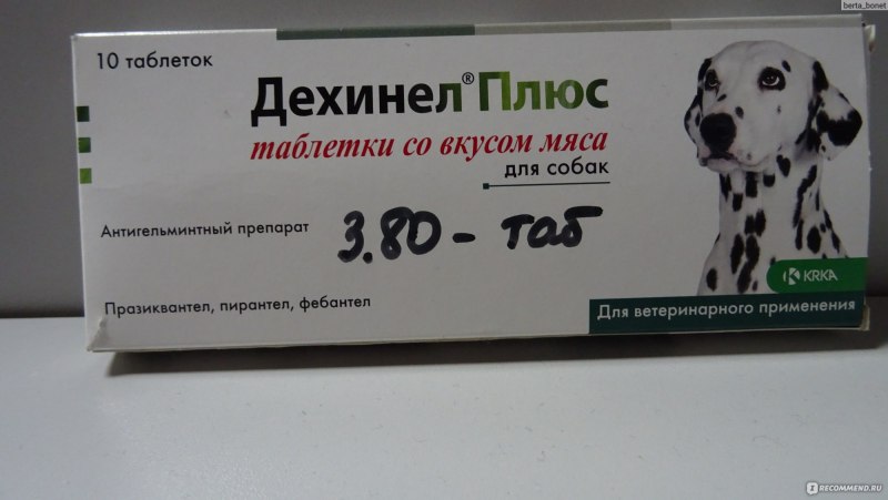 Дехинел плюс для собак дозировка