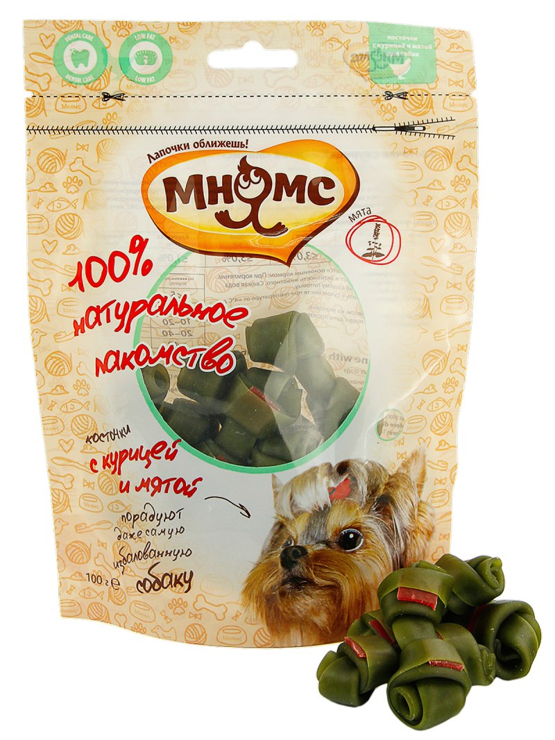 Лакомство для собак Мнямс мини-косточки ассорти