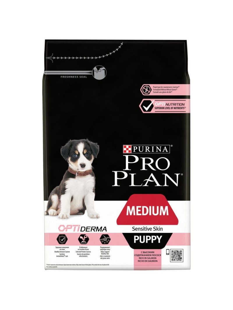 PROPLAN Medium Adult sensitive Skin для взрослых собак средних пород "лосось" 7 кг.