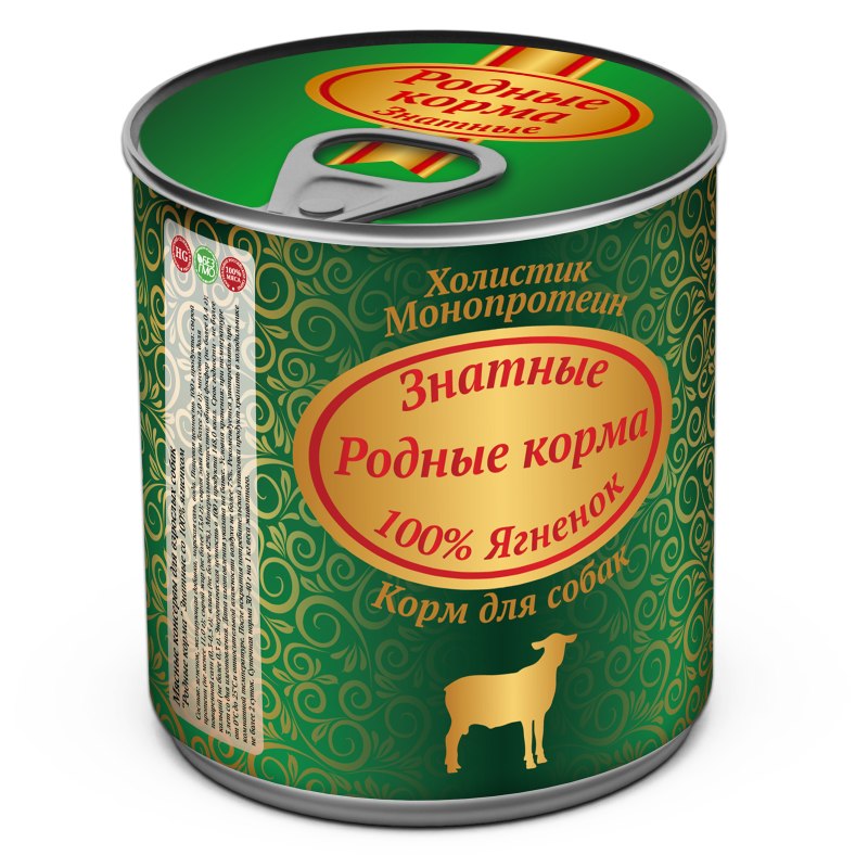 Корм для собак с говядиной 340г родные корма