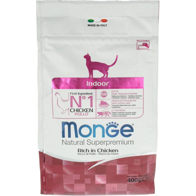Monge Cat Indoor корм для домашних кошек 400г