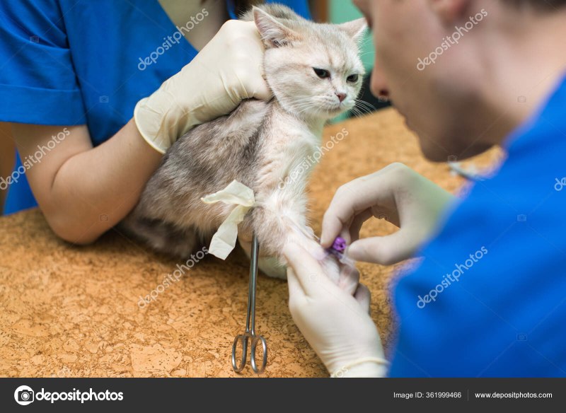Укол в холку кошке