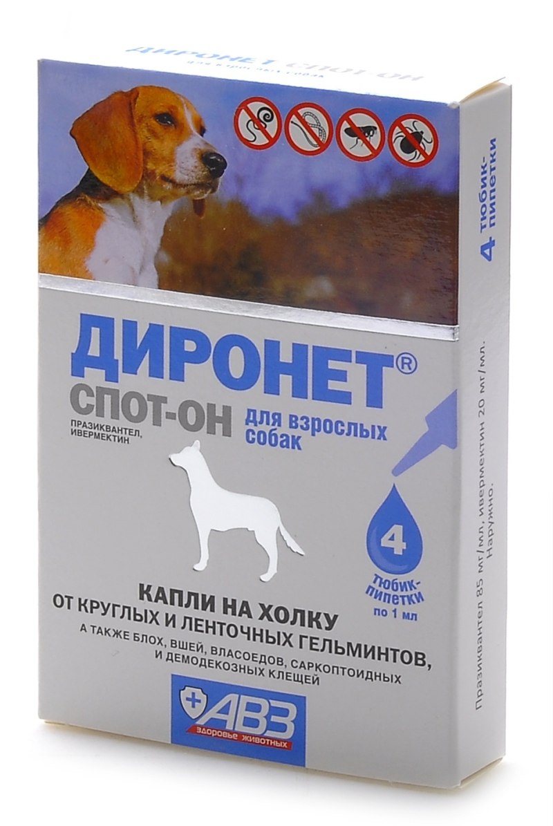 Диронет спот-он 4 пипетки