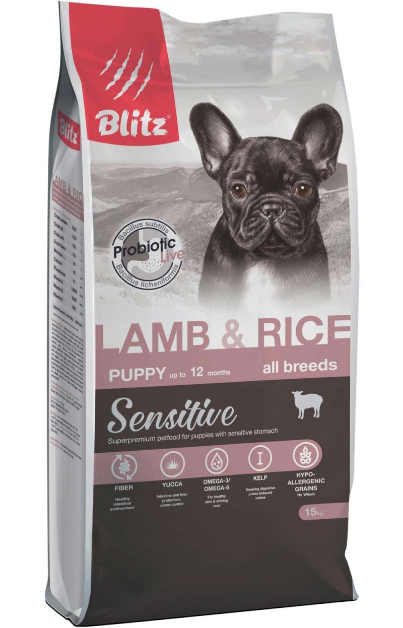 Корм для собак Blitz (10 кг) Puppy Lamb & Rice all Breeds Dry