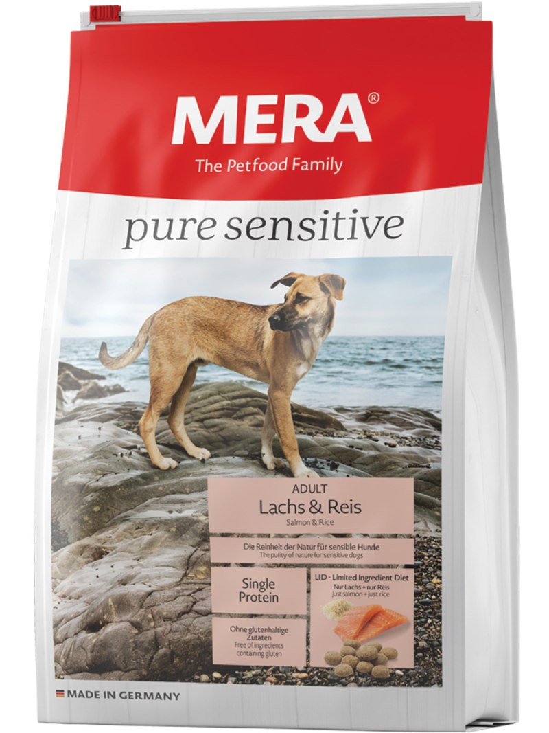 Корм для собак Mera (1 кг) Pure sensitive Mini с индейкой и рисом для взрослых собак