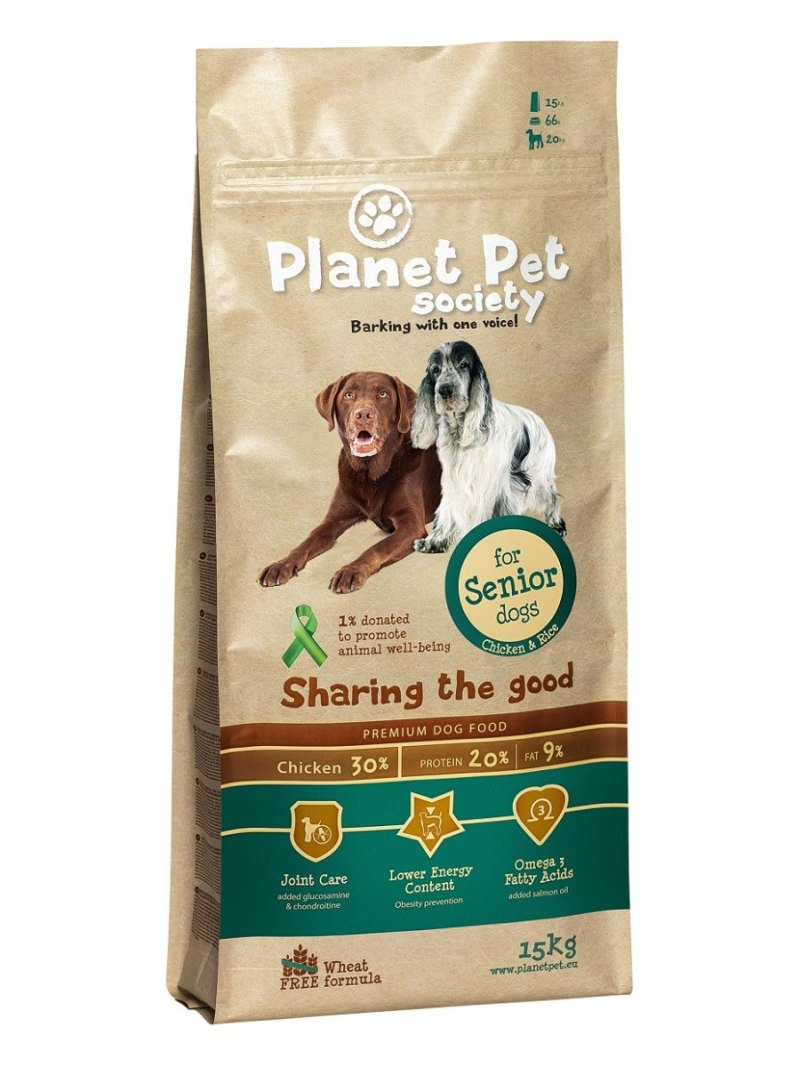 Сухой корм для пожилых собак Planet Pet Society