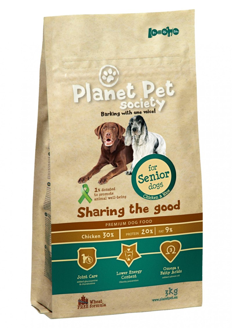 Сухой корм для пожилых собак Planet Pet Society