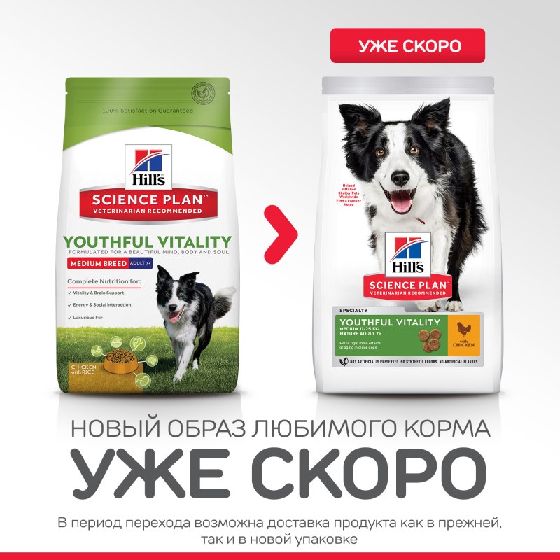 Хиллс Виталити для собак 12 кг
