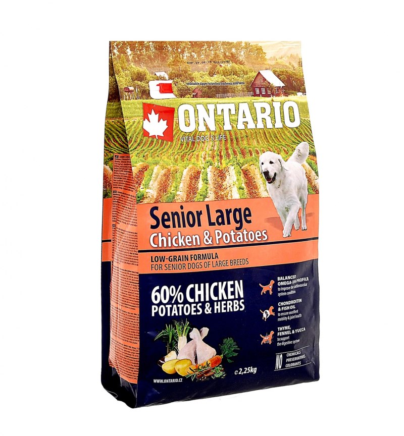 Корм для собак Ontario (2.25 кг) Senior large Chicken & Potatoes