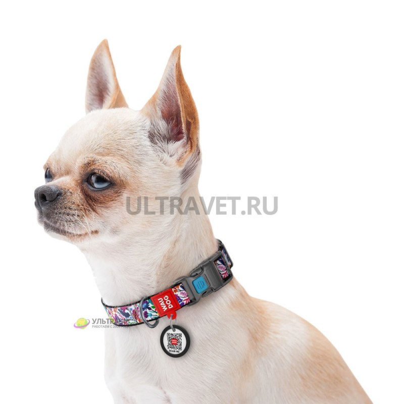 Ошейник waudog re-Cotton красный