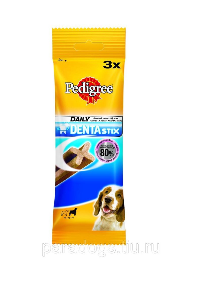 Лакомство для собак pedigree Denta Stix для средних пород