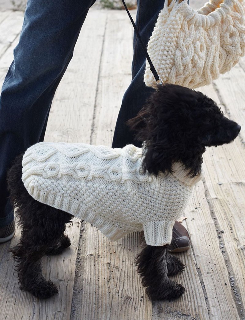 Вязаный свитер для пуделя