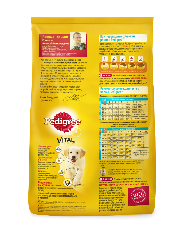 Корм для щенков pedigree курица 2.2 кг