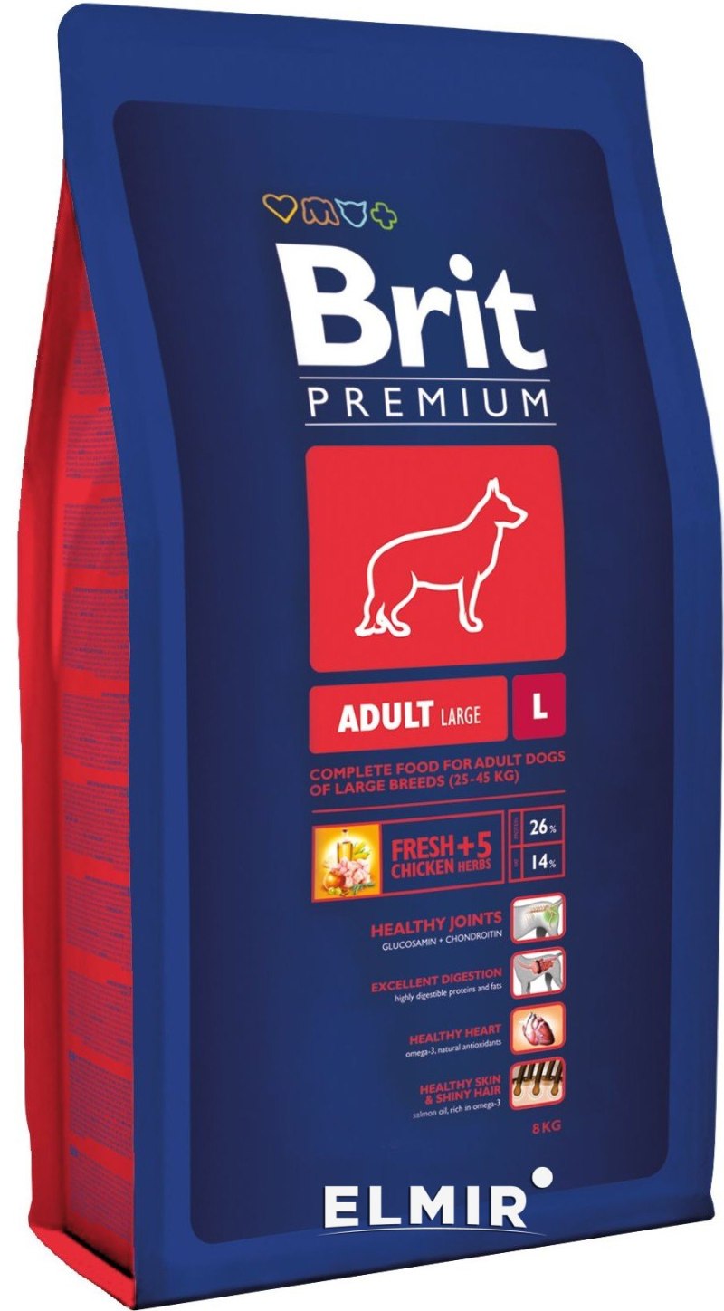 Корм для собак Brit Premium курица 8 кг