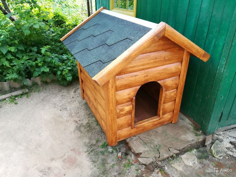 Конура для собаки из бруса