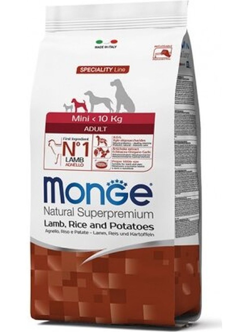 Monge Dog Monoprotein Mini корм для щенков мелких пород с ягненком и рисом 2,5 кг