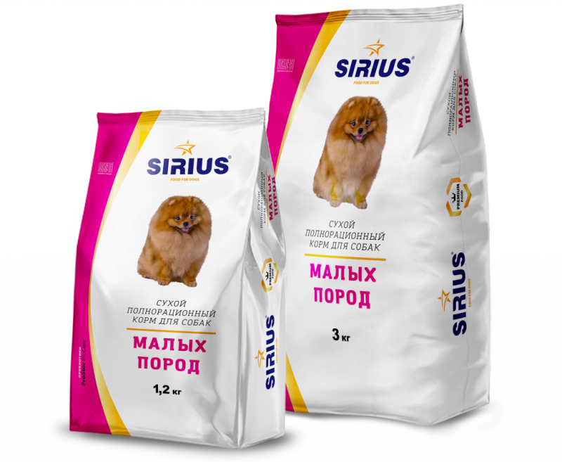 Корм для собак Sirius (3 кг) для малых пород