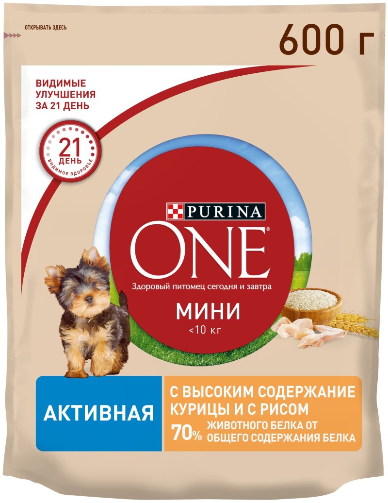 Purina one для собак говядина рис 1.8