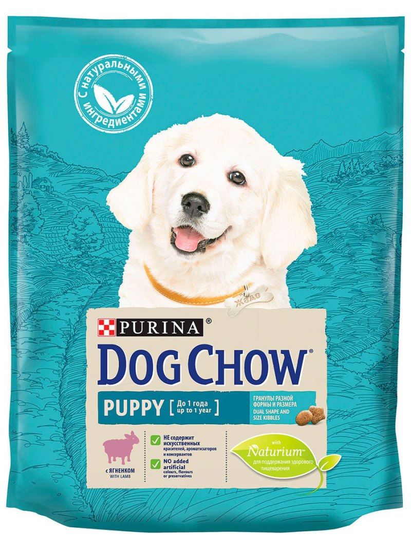 Корм для щенков Dog Chow ягненок 800г