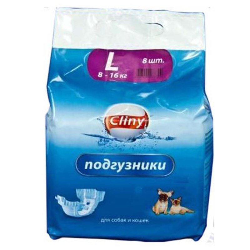 Cliny подгузники 8-16кг размер l (8шт)