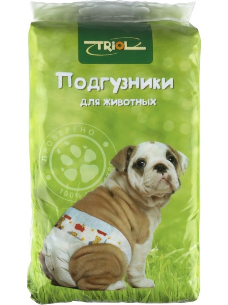 Подгузник Triol XS, 2- 4 кг, для собак, 22 шт