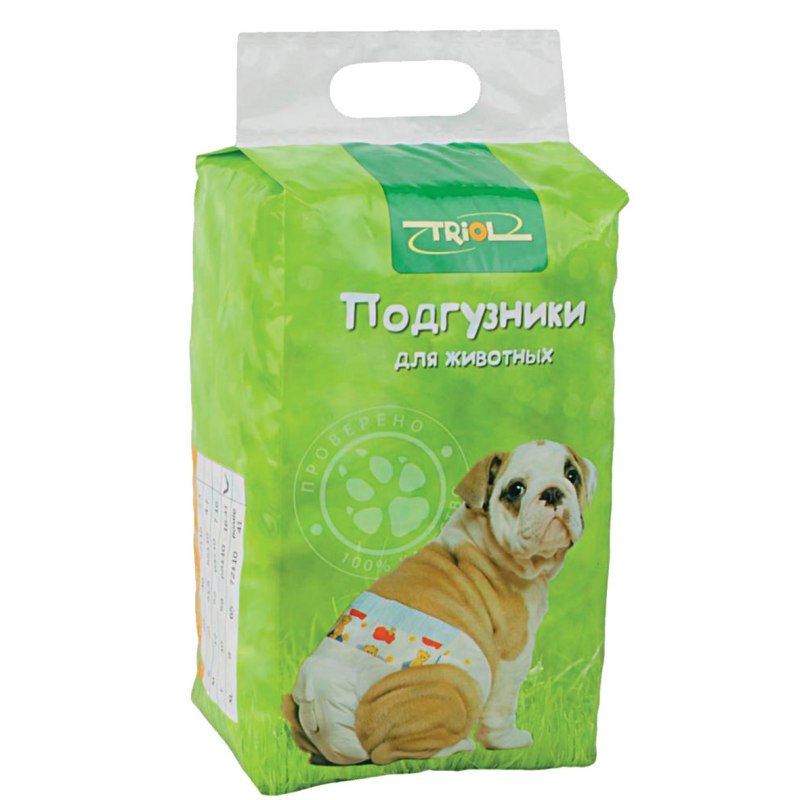 Cliny, подгузники для собак и кошек 25-40 кг, размер XXL, 6 шт.