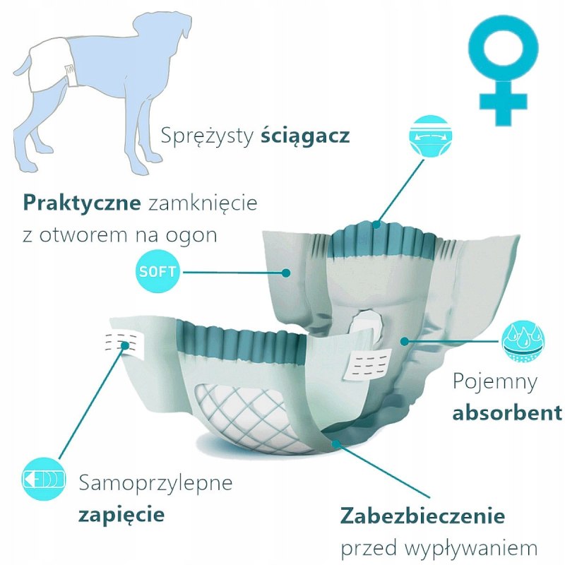 Подгузники для собак Trixie 23642 размер m–l
