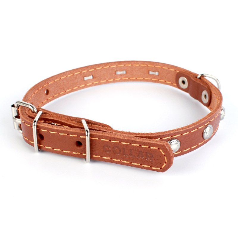 Ошейник двойной с ручкой ш. 45мм,дл. 56-68см,коричневый Collar