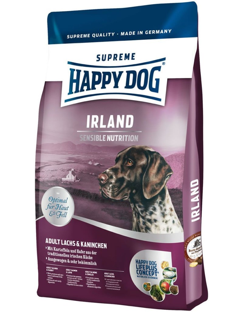 Корм для собак Happy Dog Supreme sensible Irland лосось, кролик 4 кг