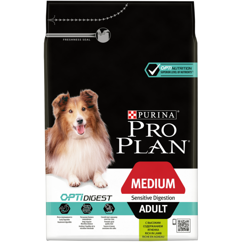 Корм для собак Purina Pro Plan OPTIDIGEST ягненок с рисом 1.5 кг