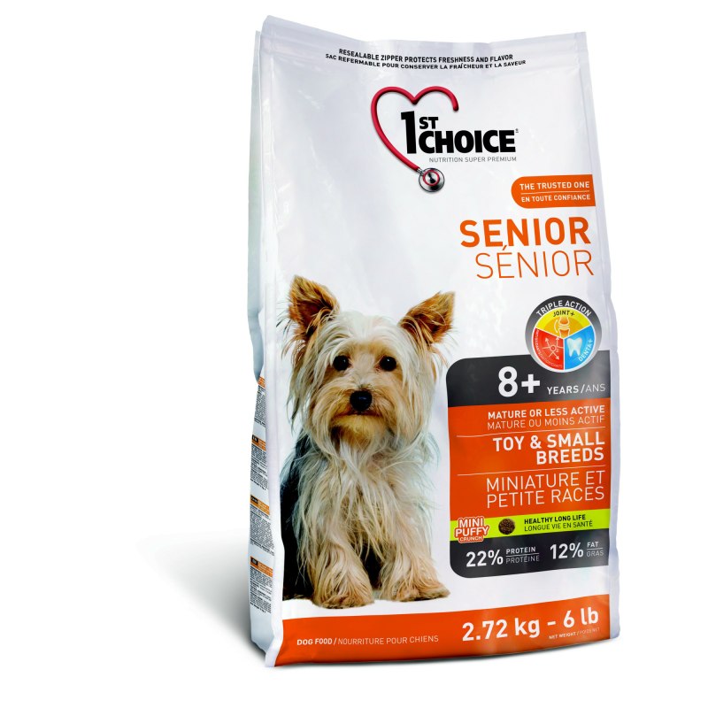 Корм для пожилых собак 1st choice Senior для здоровья костей и суставов, курица 2.72 кг