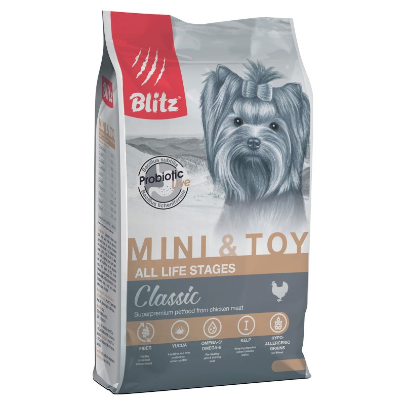 Корм для собак Blitz (2 кг) Adult Dog Turkey & Barley all Breeds Dry