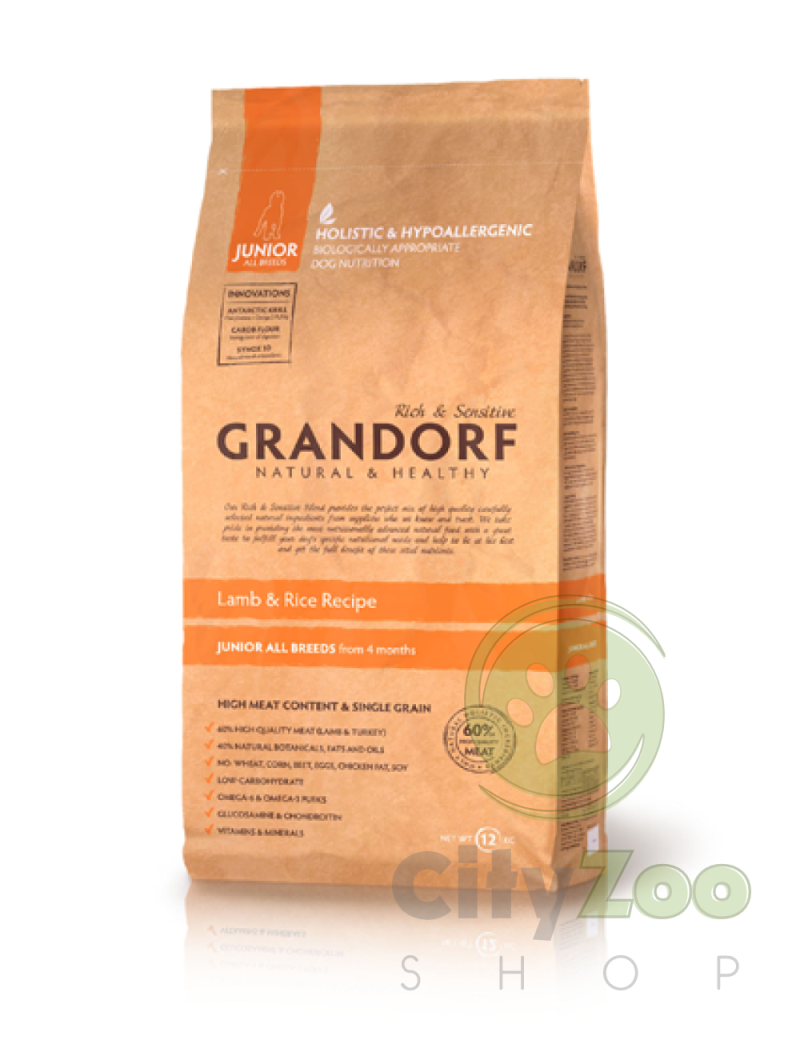 Grandorf Dog Lamb&Rice Junior (ягнёнок с рисом для юниоров) 1 кг