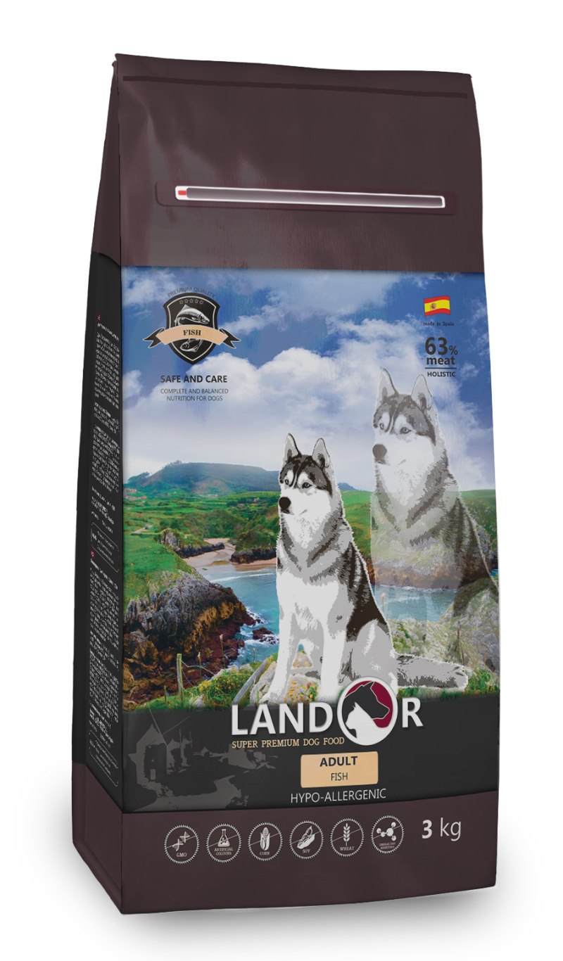 Landor сухой корм для собак рыба с рисом