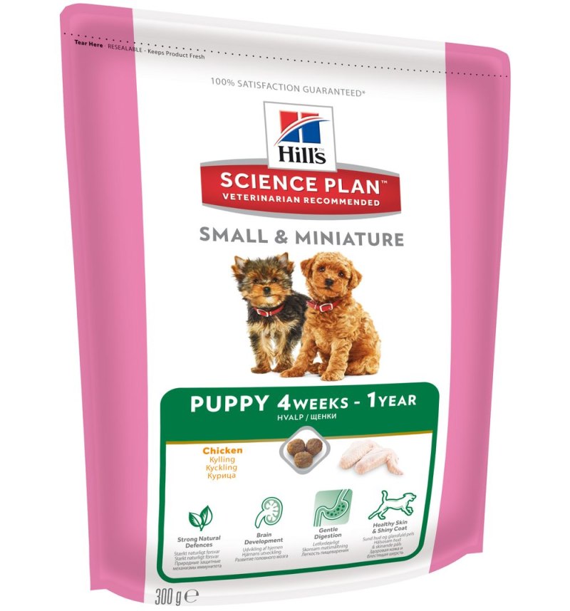 Hill's Science Plan Puppy small & Miniature, индейка, курица, 3кг
