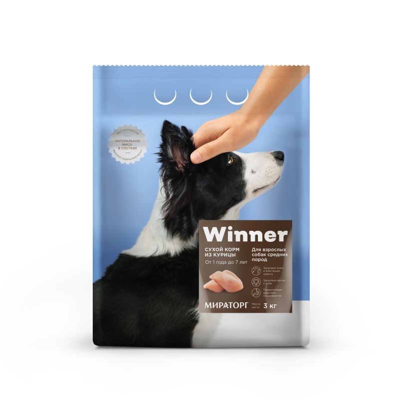 Winner 3кг для собак средних пород говядина