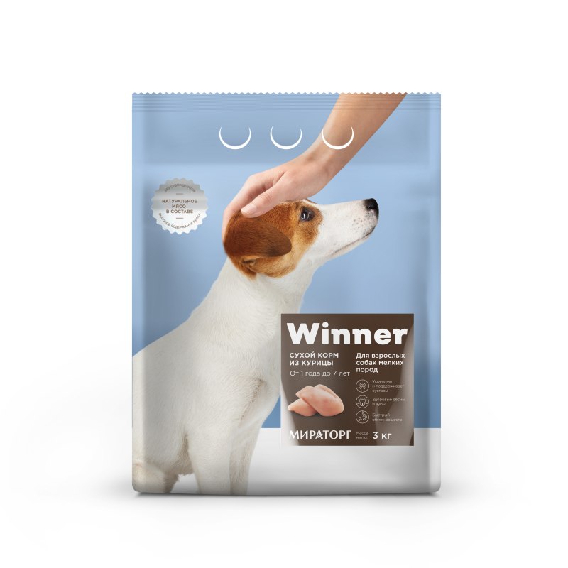 Корм для собак winner курица 3 кг