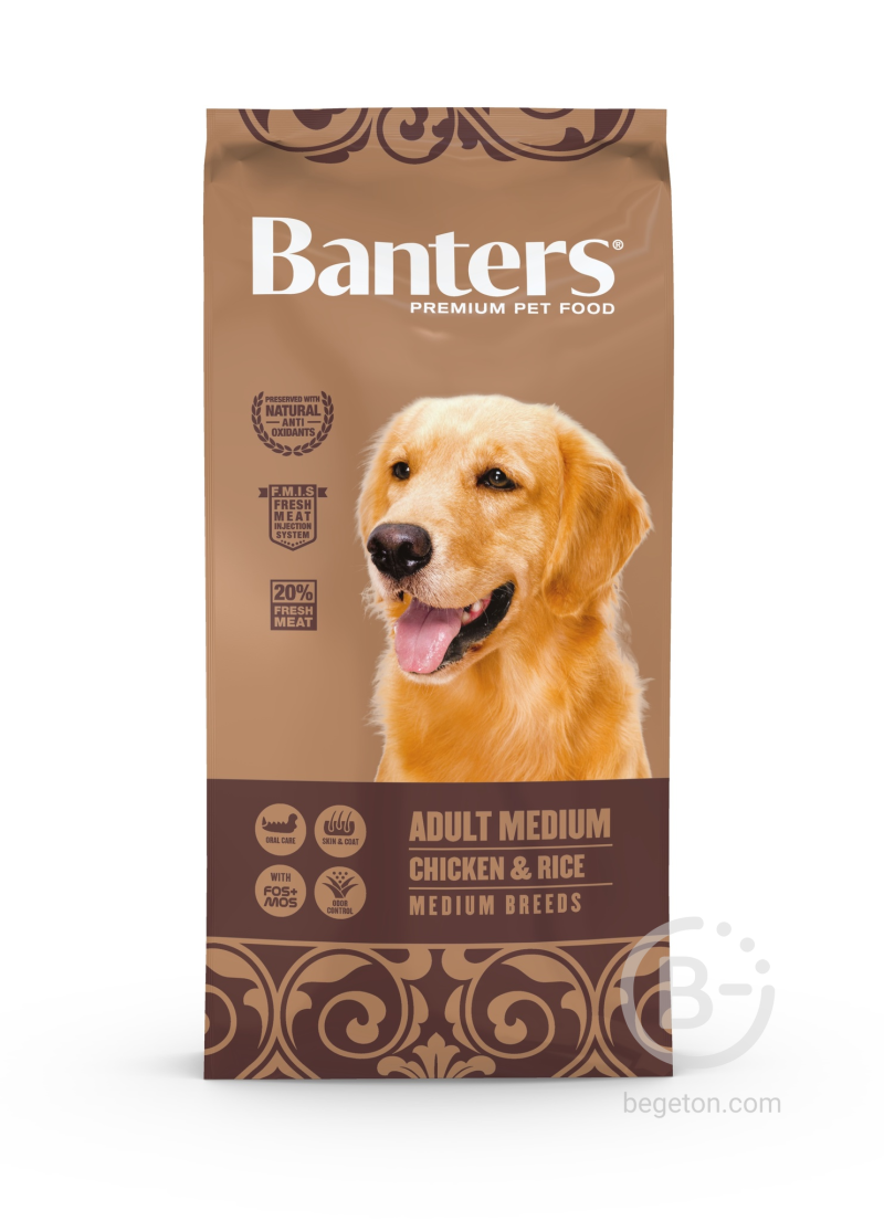 Корм для собак Banters (3 кг) Adult Medium Chicken & Rice