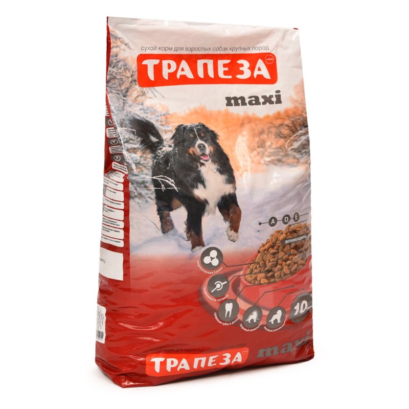 Корм для собак Трапеза (10 кг) макси для взрослых собак крупных пород