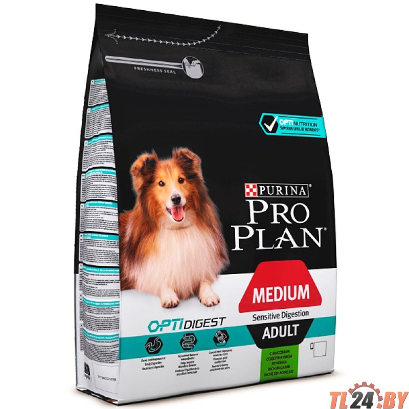 PROPLAN Medium Adult sensitive Skin для взрослых собак средних пород "лосось" 7 кг.