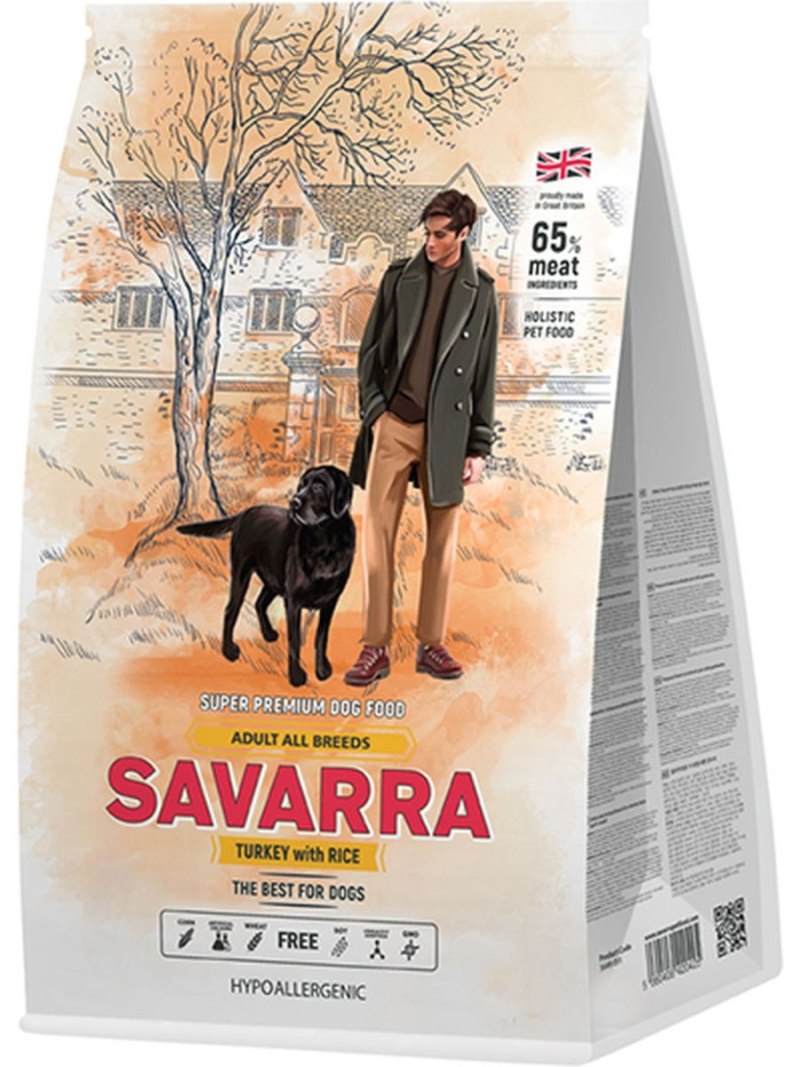 Корм для собак SAVARRA (3 кг) Adult all Breeds Dogs Lamb