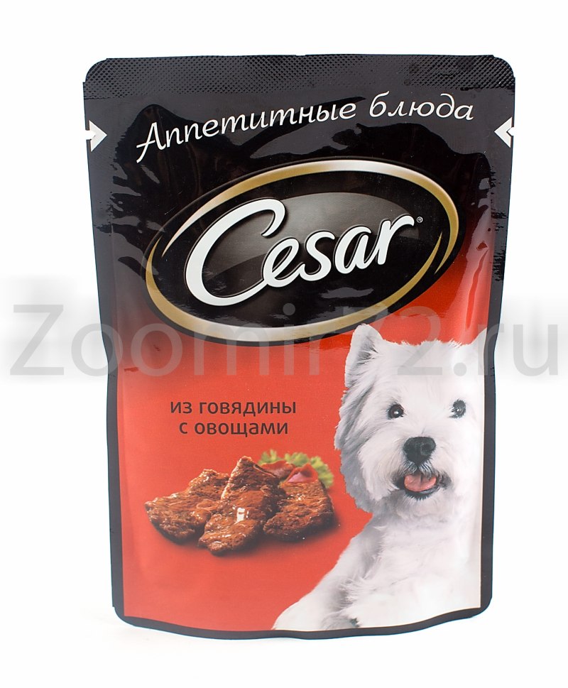 Корм говядина с овощами Cesar 85г